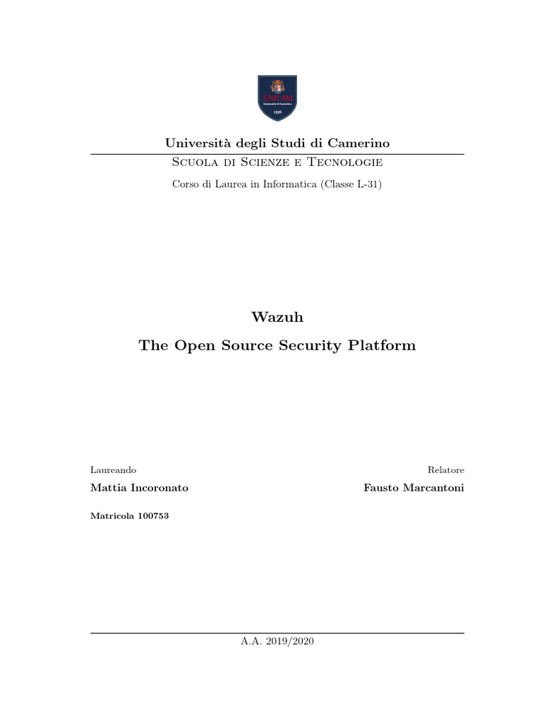 Wazuh - The Open Source Security Platform | PDF