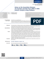 Publications On The Association Between Cognitive Function and Pain From 2000 To 2018 - A Bibliometric Analysis Using CiteSpace