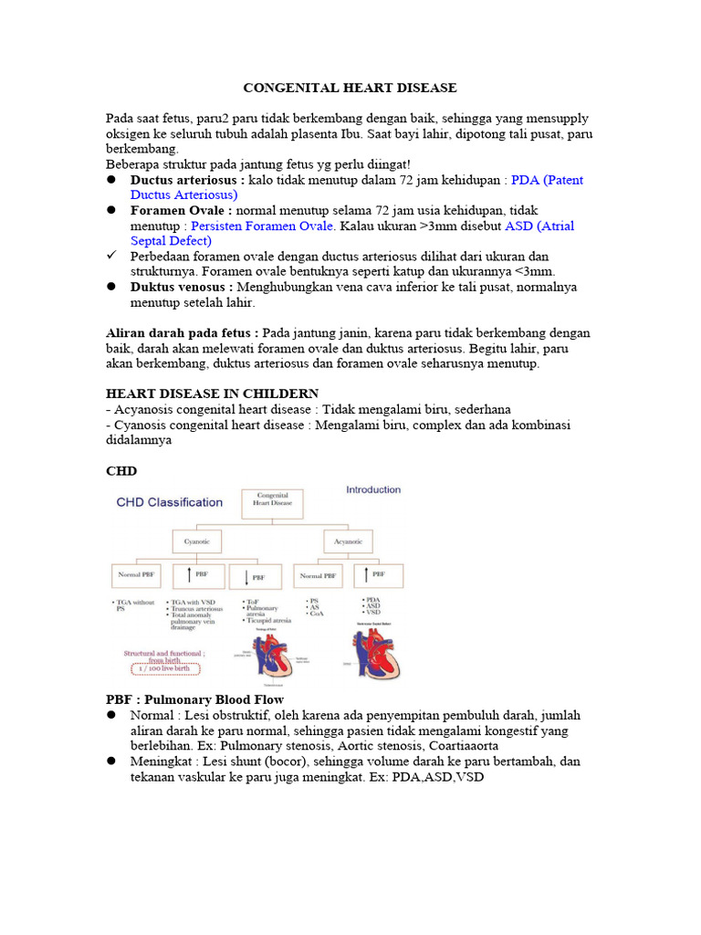Congenital Heart Disease | PDF