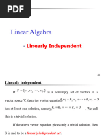 L8 - Linear Algebra - Linear Independent and Dependent