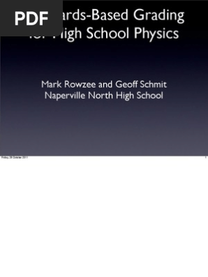 ISEC 2011 Standards-Based Grading for High School Physics