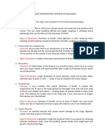 Different Respiratory System Pathologies