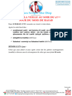 Naafila La Veille Au Soir Du 27eme Jour Du Mois de Rajab 2