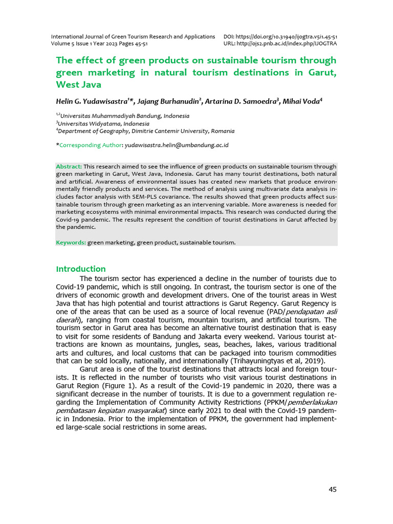 4 469+-+June+2023+Artikel+4+ (Done) | PDF | Tourism | Sustainability