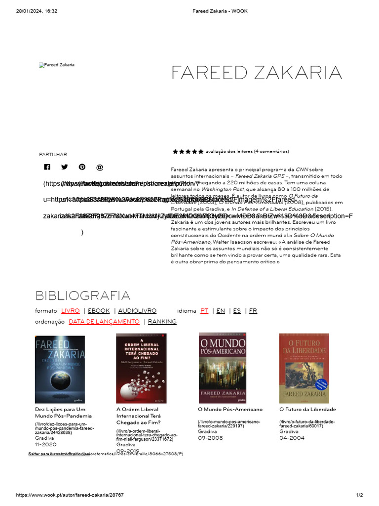 Fareed Zakaria: Obras e Análises | PDF