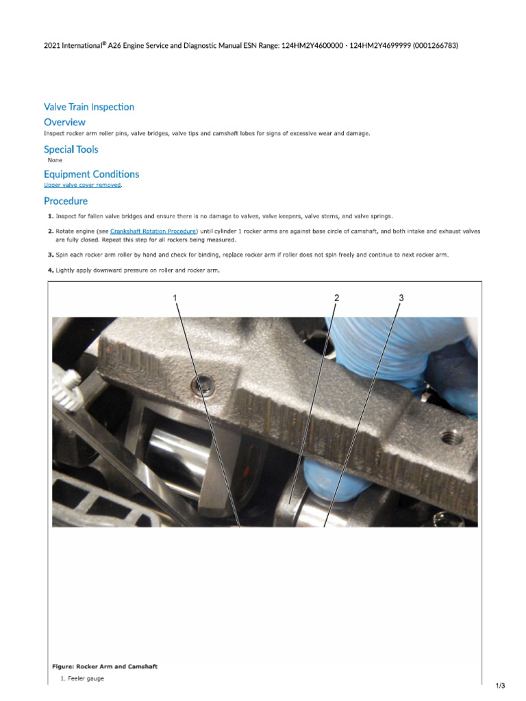 Valve Train Inspection | PDF