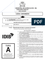 Prova Enfermeiro Tipo A - Idib Aldeias Altas Ma