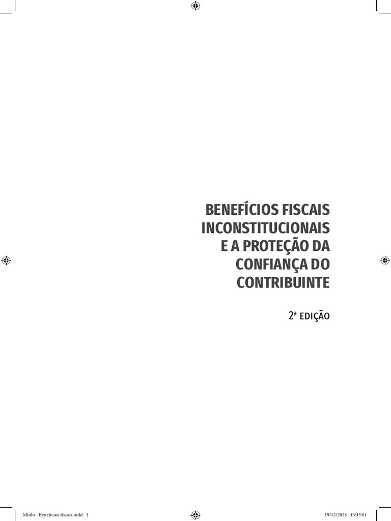 2023 breyner f m benef cios fiscais inconstitucionais e a prote o da
