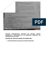 HISTORIA DEL PROCESO LABORAL EN VENEZOLANO 4to Año Anita