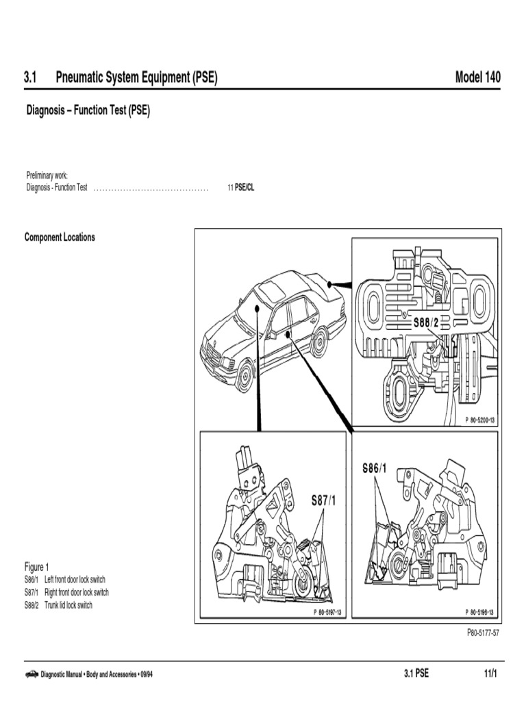 Mercedes w140 Kasa Arıza Kodları PSE Control Module Model 140 | PDF ...