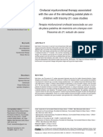 Orofacial Myofunctional Therapy Associated With The Use of The Stimulating Palatal Plate in Children With Trisomy 21: Case Studies