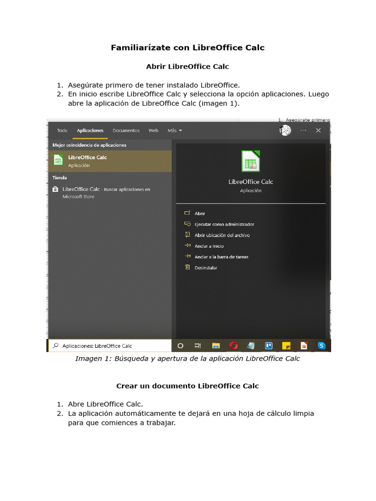 Introducción a LibreOffice Calc | PDF | Hoja de cálculo | Software