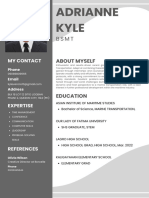 Grey White Modern Graphic Designer Resume