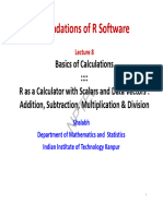 RCourse-Lecture8-Calculations-R As A Calculator With Scalars and Data Vectors Addition, Division, Multiplication & Division - Watermark
