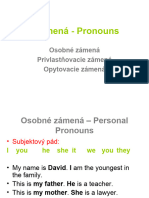 Zámená - Pronouns