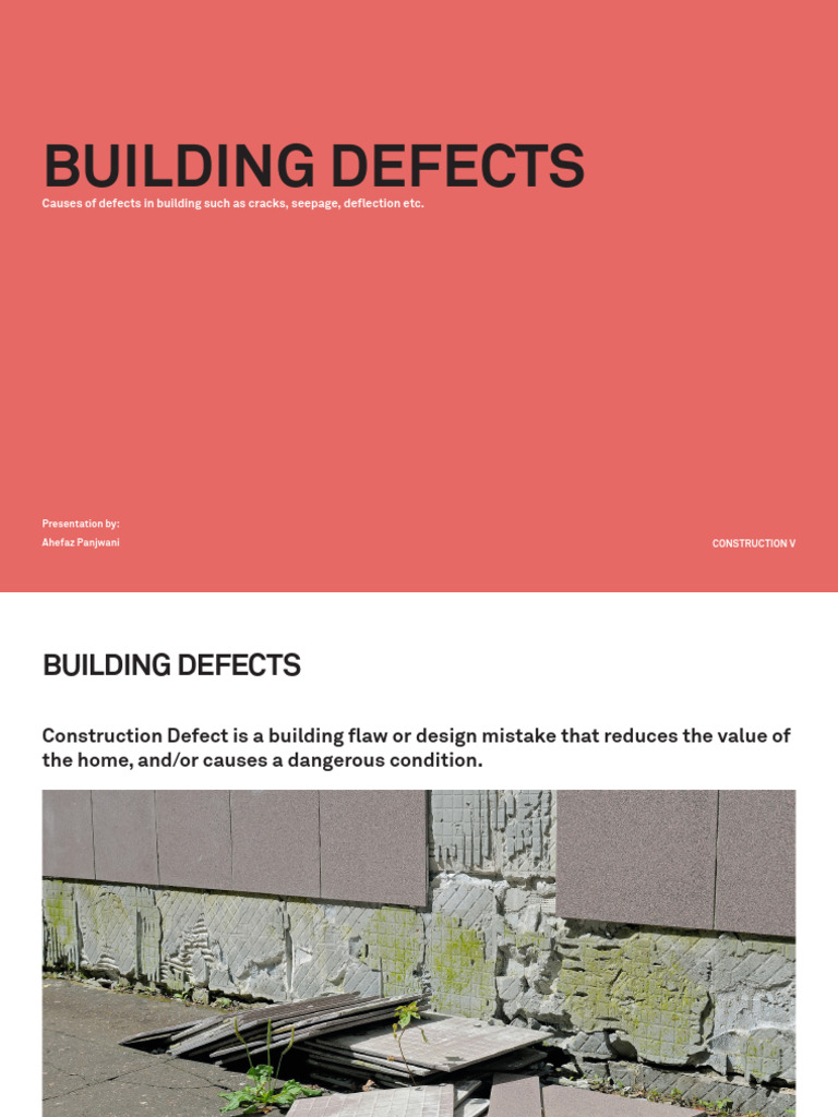 Building Defects | PDF | Concrete | Building