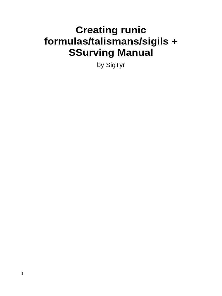 SSurvivalManual and Runic Talismans | PDF | Runes