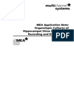 MEA-Application Note - Organotypic Cultures of Hippocampal Slice Preparation