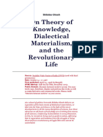 On Theory of Knowledge, Dialectical Materialism, and The Revolutionary Life - Shibdas Ghosh