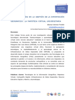 Geotecnologías en La Gestión de La Información Geografica La Mapoteca Virtual Universitaria