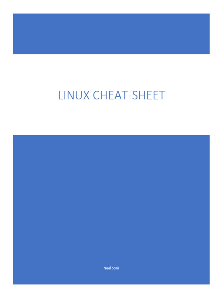 Linux Cheat-Sheet | PDF | Computer File | Zip (File Format)