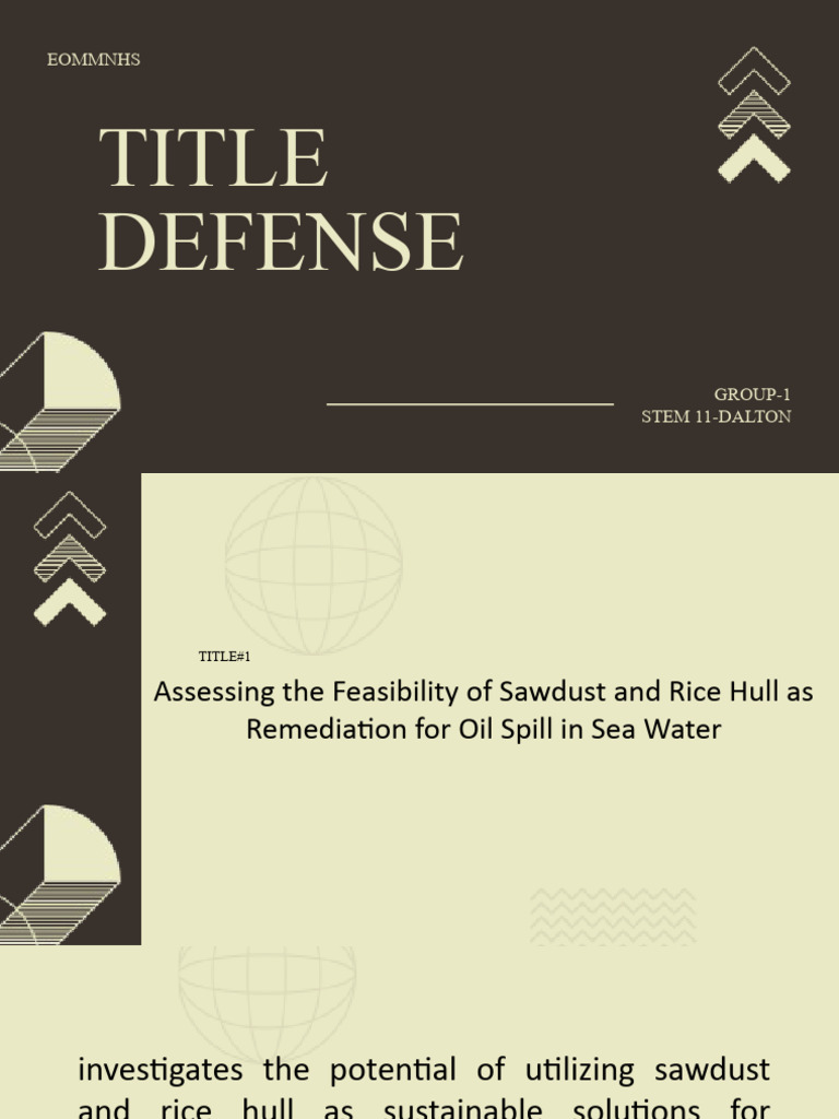 Research Title Defense Gr1 | PDF | Oil Spill | Environmental Remediation