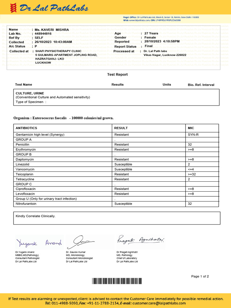 Erythromycin Resistance in Urine Culture | PDF | Medical Specialties ...