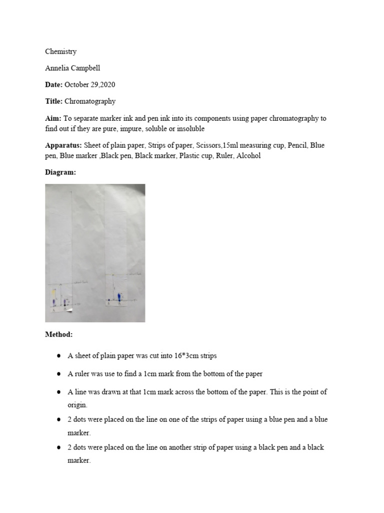 Chromatography Lab | PDF | Chromatography | Solubility