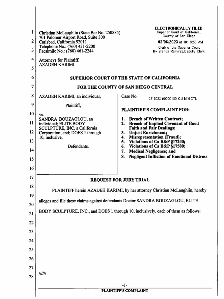 Karimi v bouzaglou elite body sculpture complaint san diego pdf