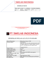 Spesifikasi Teknis Swelab Alfa Plus Standard