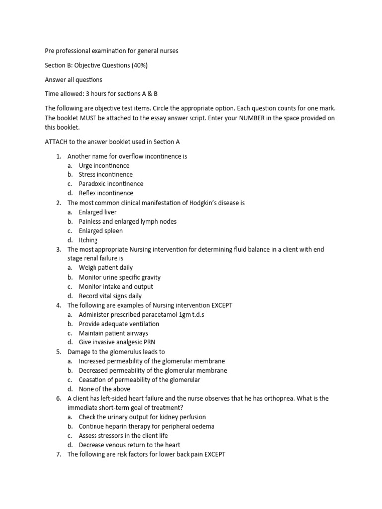 General Nursing MCQs for Exams | PDF | Statistics | Data
