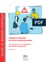 Reagir en Cas Dattaque Terroriste - Guide Pratique Pour Le Personnel Des Espaces Commerciaux