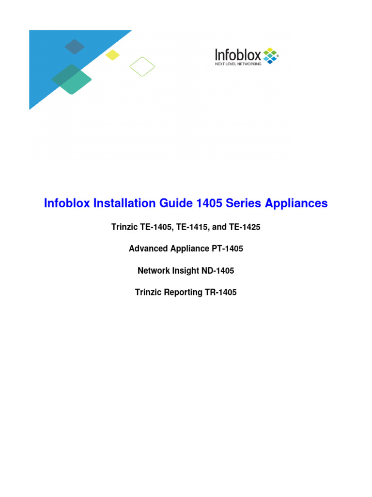 Infoblox Installation Guide 1405 Series Appliances | PDF | Domain Name ...