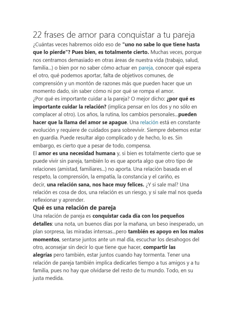 Frases de Amor para Conquistar A Tu Pare | PDF | Amor, image size:768x1024