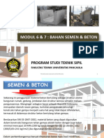 Modul 6 & 7. Tek. Semen & Beton