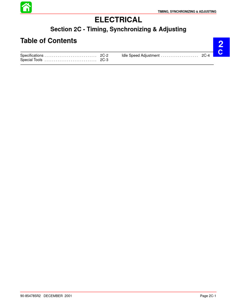 Electrical: Section 2C - Timing, Synchronizing & Adjusting | PDF ...
