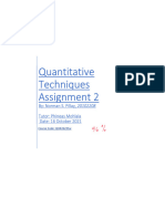 Student Number 20102208 Quantative Techniques Assignment 2 Quat6221W - VCOL2