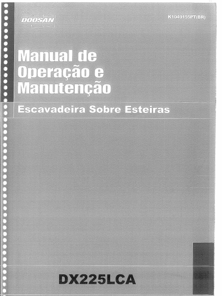 Manual de Operação e Manutenção - Dx225lca | PDF