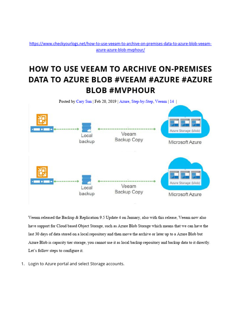 How To Do Veeam Backup To Azure Step By Step – ZHERSS