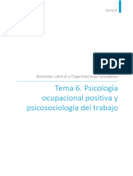 Tema 6 Psicologia Ocupacional Positiva y Psociologia Del Trabajo