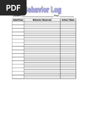 Behavior Log