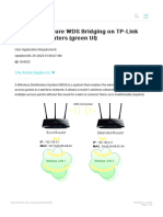 How To Configure WDS Bridging On TP-Link Dual Band Routers (Green UI)