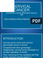 Cervical Cancer: Presented at Bole Methodist Church, NR