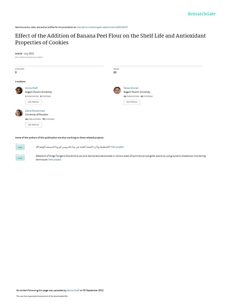Banana Peel Flour Pdf Polyphenol Dietary Fiber