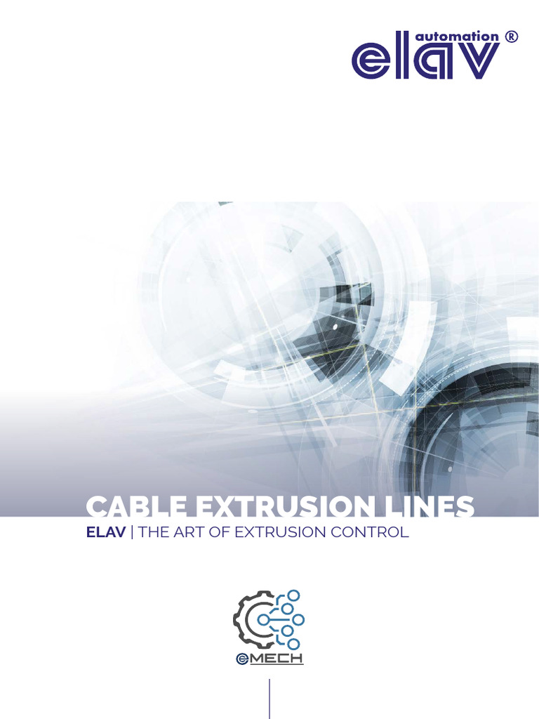 Elav's Advanced Cable Extrusion Solutions | PDF | Extrusion | Insulator ...