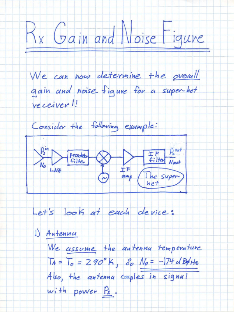 RX Gain and Noise Figure | PDF