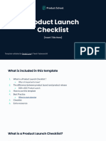 Template - Product Launch Checklist