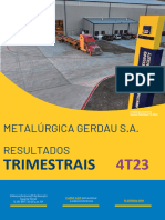 Press Release Do Resultado Da Metalúrgica Gerdau Do 4t23