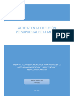 Alertas en La Ejecución Presupuestal Meta 4-MR Sur 14-04-2021