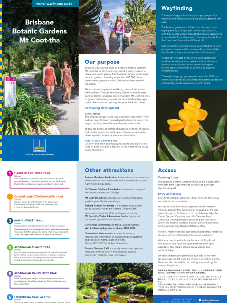 Brisbane Botanic Gardens Guide | PDF | Botany | Plants